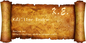 Küller Endre névjegykártya