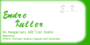 endre kuller business card